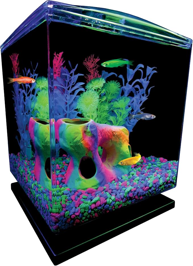 GloFish Aquarium Gravel, Pink/Green/Blue Mix, Complements GloFish Tanks, 5 Pounds