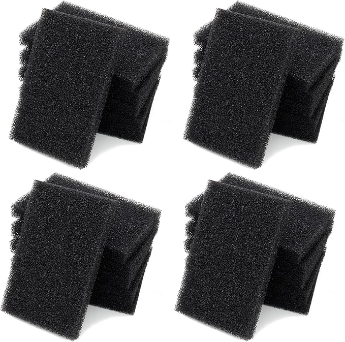 Aquarium Bio Filter Media Sponge, 6.28 x 4 x 0.78 inch 24 Pack Cut-to-Size Foam for Aquarium Fish Tank