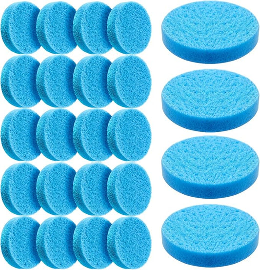 SaferCCTV 24Pcs Fine Filter Water Polishing Pads Compatible with Fx4, Fx5, Fx12, Aquarium Filter Canister Filter Cotton Replacement Pad, Blue