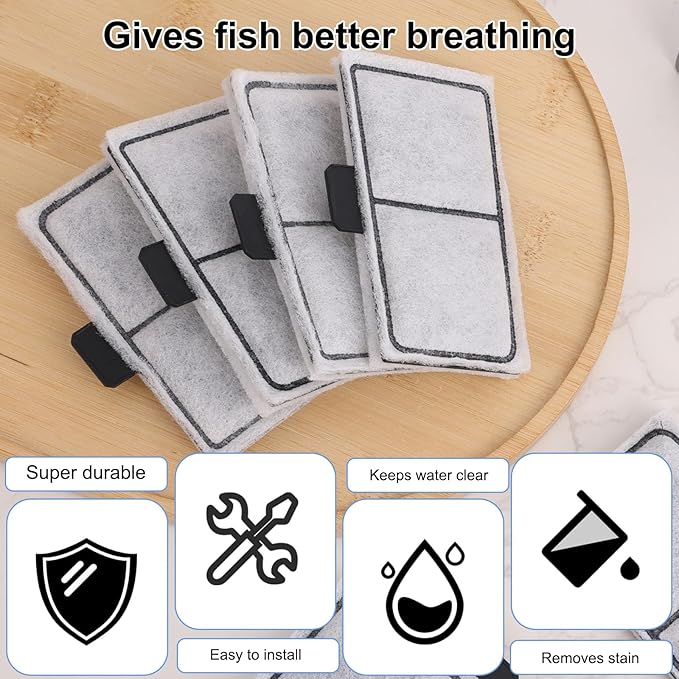 6pcs Filter Cartridges Compatible with Top Fin EF-S & BF5 BETTAFLO, 9.5x5.5cm/3.7x2.1 Inch Fish Tank Filter Cartridge Replacement Parts for Aquarium Water Filtration Accessories