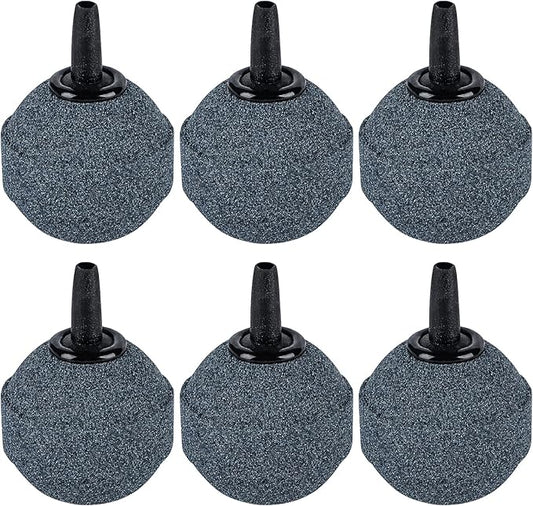 Pawfly Aquarium 1.2 Inch Air Stone Ball Bubble Diffuser Release Tool for Air Pumps Fish Tanks Small Buckets and Koi Ponds, 6 Pack