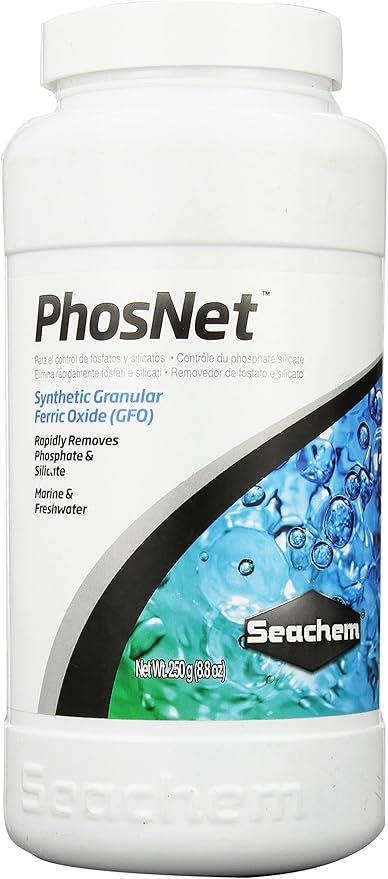 Seachem PhosNet Phosphate Silicate Remover Aquarium Filter Media, 250g/8.8oz (001443)