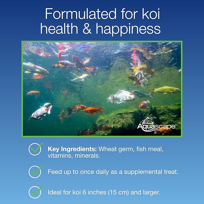 Aquascape Koi Krunchies Fish Food Large 1.1 lbs / 400 g for Hand Feeding in Pond Water Feature, 81000
