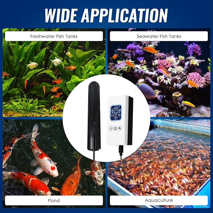 7-in-1 Wireless WiFi Water Quality Monitor, Smart Water Tester Measures pH/TDS/EC/ORP/Salinity/SG/Temp, Multi-Parameter Tester with Real-Time Alerts, Thermometer for Freshwater & Saltwater Aquarium
