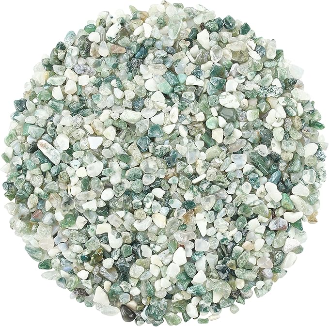 ZHIYUXI Aquatic Agate Crystal Chips Bulk Fish Tank Decorations Aquarium Rocks Gravel Vase Filler Stones Crystals for Candle Making Witch Kit Gravel for Plants Quartz Sand Gemstone 0.44 lbs