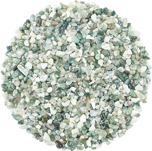 ZHIYUXI Aquatic Agate Crystal Chips Bulk Fish Tank Decorations Aquarium Rocks Gravel Vase Filler Stones Crystals for Candle Making Witch Kit Gravel for Plants Quartz Sand Gemstone 0.44 lbs