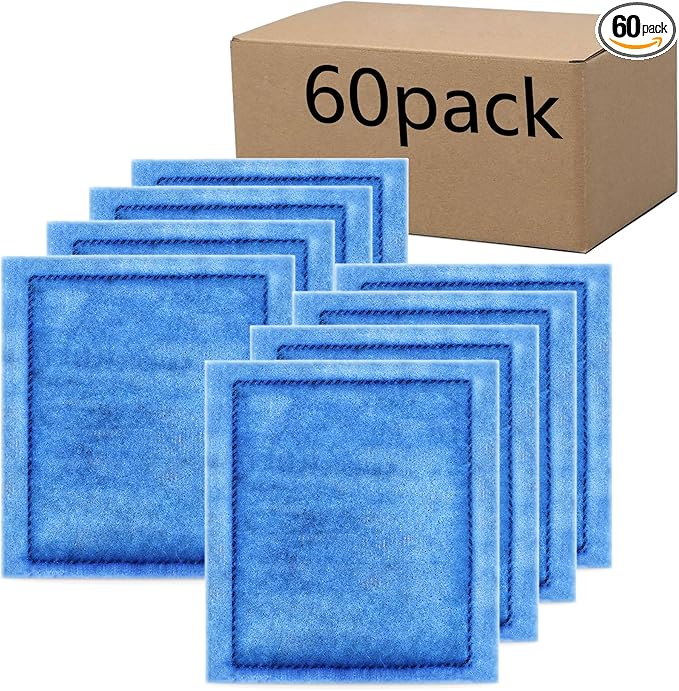 60 Pack Aquarium Rite-Size C Filter Cartridges Compatible with PRO Power Filters 275/375, Power Filters 200/350