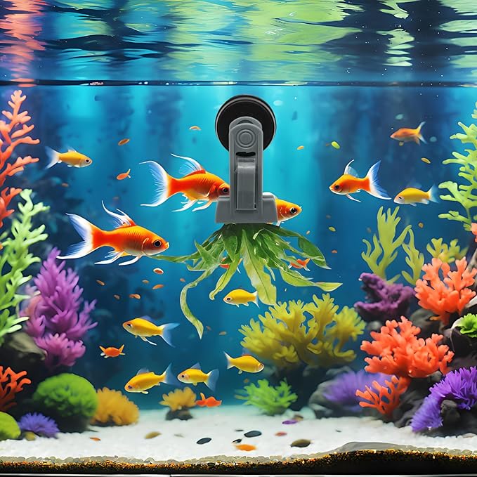 Magnetic Seaweed Feeder Clip, Saltwater Fish Aquarium Accessories Supplies Algae Magnet Seaweed Feeder Magnetic Clips,Goldfish Fish Tank Feeding Ring Suitable for Aquatic Pets