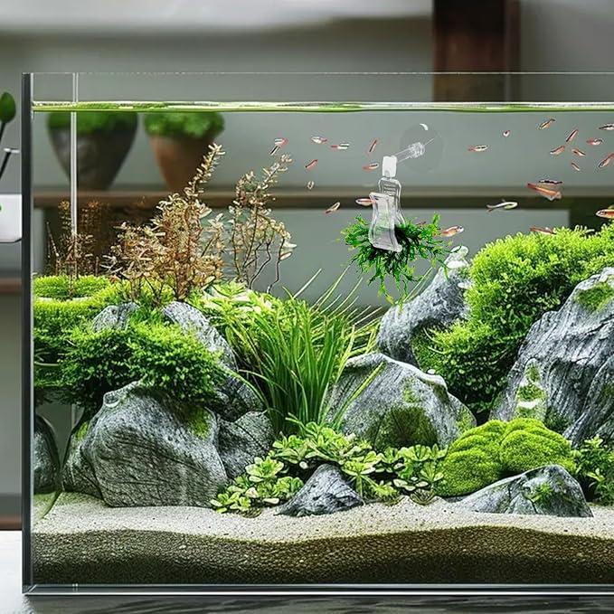 4-Pack Aquarium Feeding Clips – Transparent Veggie & Food Holders with Suction Cups | Tank Mounted Feeder for Fish, Shrimp & Aquatic Pets