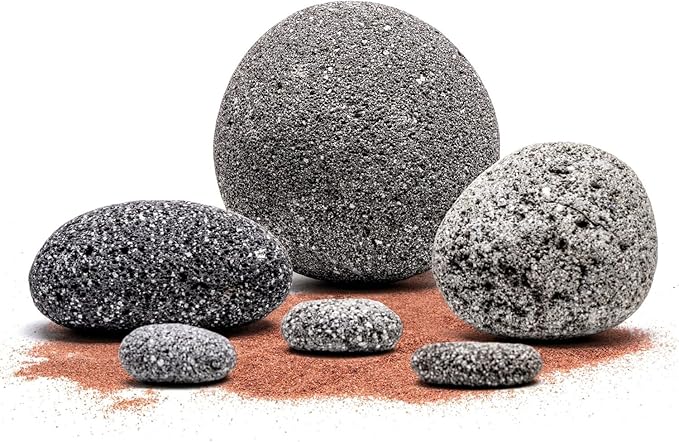 SubstrateSource Natural Aquarium Stones - Porous Charcoal Volcanic Aquascaping Rocks with Small Holes for Betta Fish Tank, Reptile Enclosure, Cichlids, Shrimp, Hermit Crab - Black Star Lava, 5 LB