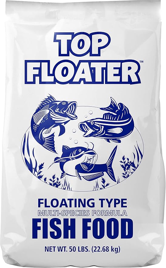 Sunshine Mills 10032 Commercial Grade Premium Floating Type Fish Food Top Floater, 50 lb
