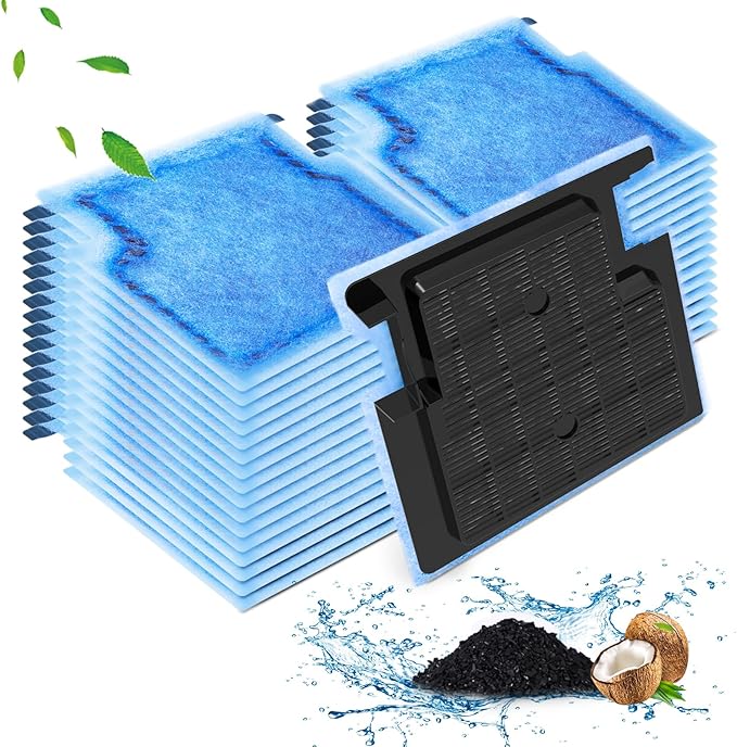 Umlecoa 8/16/32 Pack Rite-Size A Filter Cartridges Compatible with MarineLand Penguin Power Filters 75 & 100 - Rite-Size A Replacement Filter Cartridges Compatible with MarineLand Penguin Power Filter