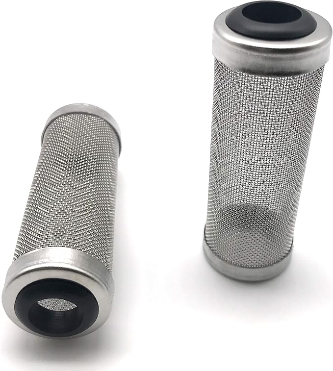 NACX 2Pcs Aquarium Fish/Shrimp Mesh Net Filter Guard，Fish Tank Intake Strainer Pre-Filter Cover Stainless Steel (11mm ID)