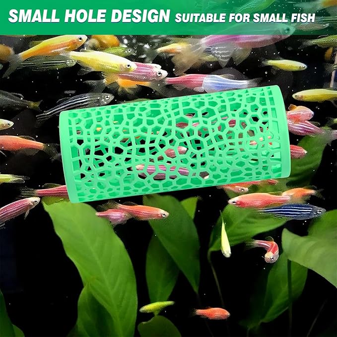 Abizoo Betta Fish Tunnel Hideout for Aquarium Decoration Hollow Coral Design Smooth Finish, Fish Tank Accessories Habitat Cave for Betta Shrimp Guppies Neon Tetras Zebra Danios Small Fishes,Mint Green