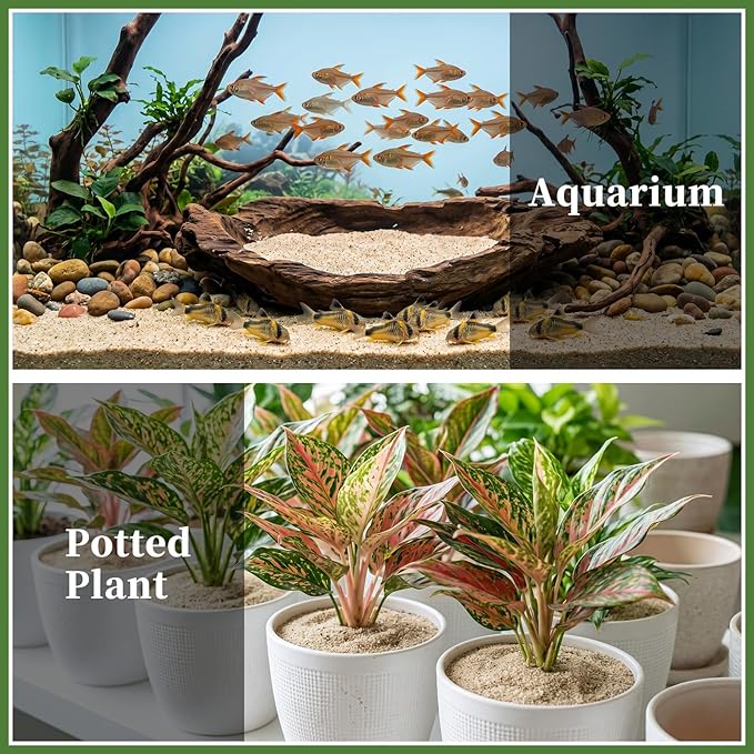 Aquarium Sand for Freshwater Tank, 2.1lbs Substrate for Fish Tank, 0.4-0.8mm Fish Aquarium Gravel for Aquascaping, Terrarium, Coarse Sand for Plants Succulents, Decorative Gravel for Vases and Crafts