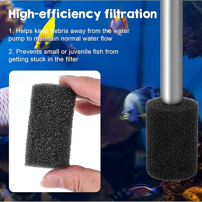 6 Pack Pre Filter Sponge, Aquarium Filter Sponge Rolls, Compatible Accessories for Fish Tank for Aquarium Shrimp Fry Fish Tank Filters