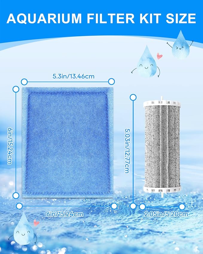 Rite-Size C Filter Cartridges & Bio Wheel Aquarium Filter, Compatible with Marineland Penguin 200/200B/350/350B Aquarium Filters, Replacement Fish Tank Filter Media 1+1 Pack
