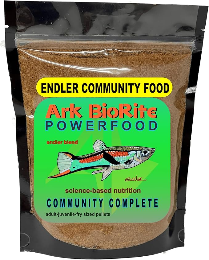 2oz Special All Stages Endlers Livebearers Fish Food, All New Complete Nutrition powerfood, Color Enhancing, Feed Fry to Adult, Highly digestible