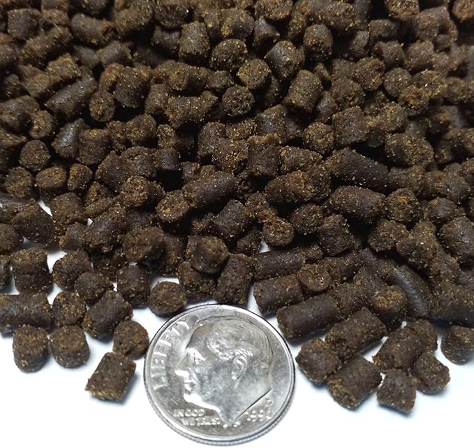 Axolotl Food, 3/16" Soft Moist Sinking Pellets, Rangen's Salmon Sinking Pellets for Medium Size Axolotl. Also Shrimp, Snails, Crabs, Crayfish, Plecos, Catfish, All Tropical Fish...3-lb Bag