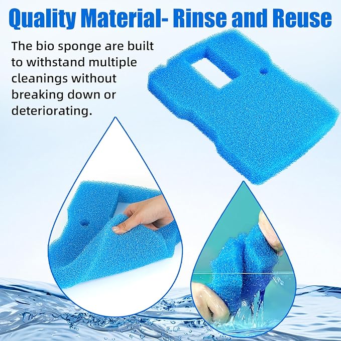 AQUANEAT Replacement Sponge Filter Pad Compatible with VIVOHOME 530/660 GPH or CUF-6000 Pond Filter Pump Fountain (1pcs)
