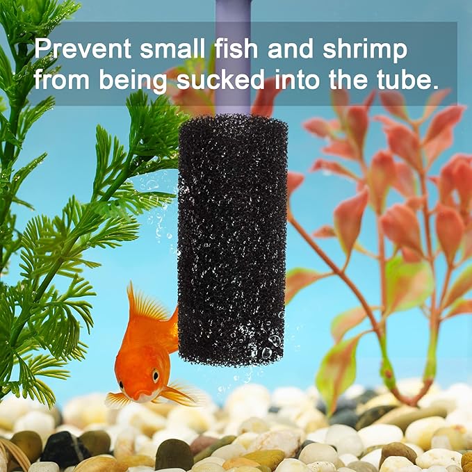 WEAVERBIRD 4PCS Pre-Filter Foam Sponge Roll Aquarium Filter Intake Cover for Aquarium Fish Tank (Large)