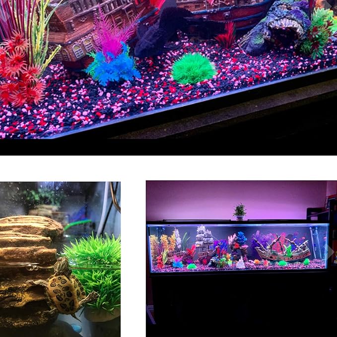 Besimple 4 Pack Aquarium Plastic Plants Grass Ball, Artificial Marimo Balls Green Water Plants Fish Tank Decorations