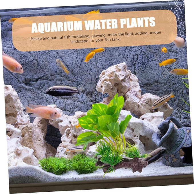 minkissy Artificial Water Plants Aquarium Decorations Realistic Tank Ornaments for Aquatic Landscape Safe Material Natural Habitat for Decor
