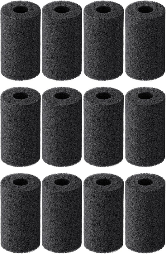 Pawfly 12 Pack Pre-Filter Sponge, Aquarium Filter Sponge 0.8" Intake Sponge Foam Roll for Small Fish Shrimp Fry Fish Tank Covers Accessories