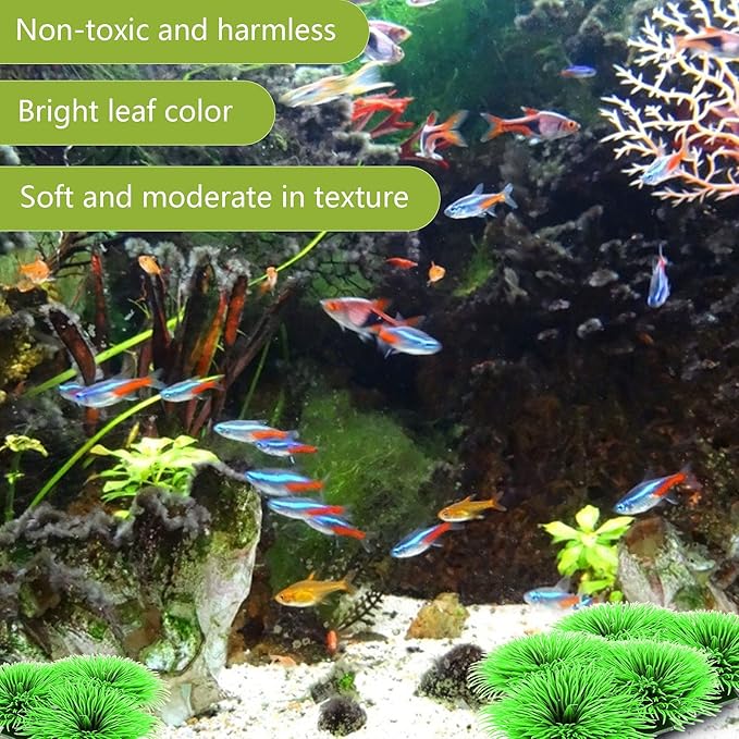 Tyenaza Fish Breeding Grass, Aquarium Fish Tank Plastic Plants Ornamental Fish Betta Resting Spawning Bed Plastic Aquarium Plants Fish Tank Supplies