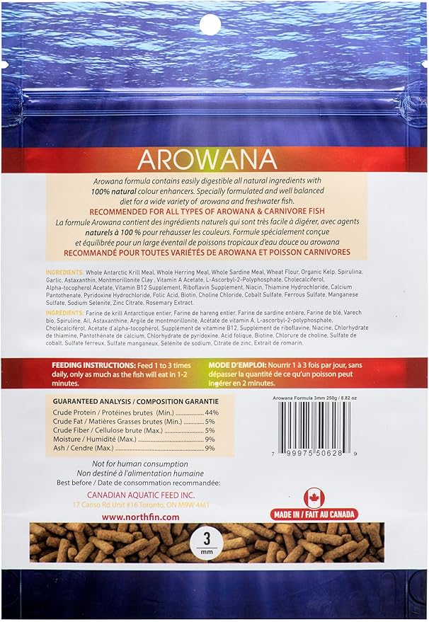 Northfin Food Arowana Formula Sticks, 250 g