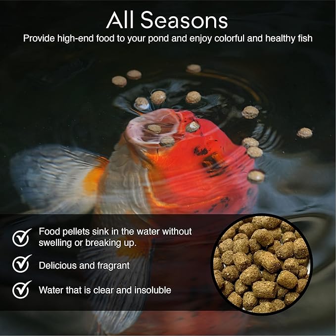 Big Kahuna Koi Fish Food for Ponds 20lbs - Koi Food for Pond Fish Food Pellets – 3/16-1/4 Floating Pond Pellet