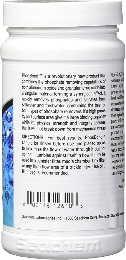 Seachem PhosBond Phosphate Silicate Remover Aquarium Filter Media, 250ml