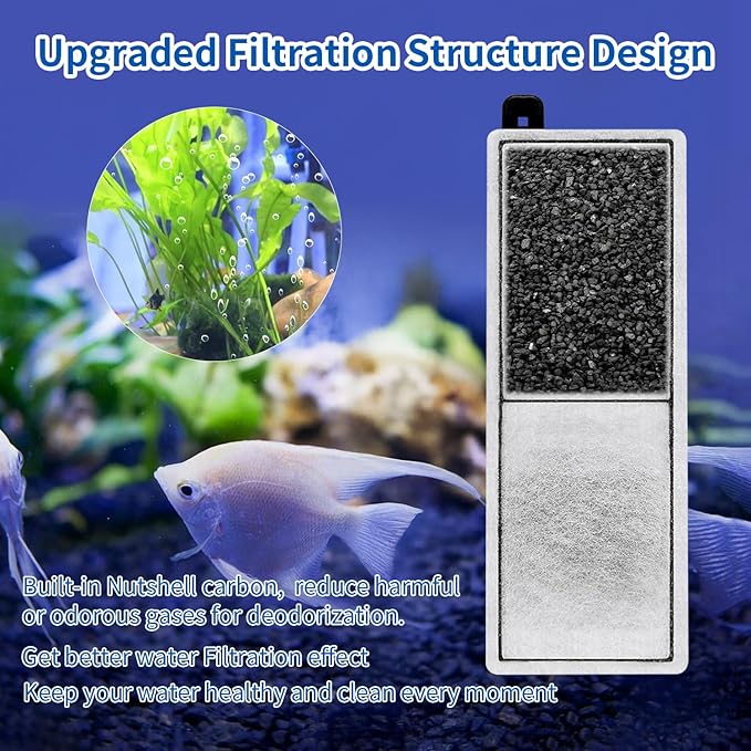 12 Pack RF-L Large Retreat Filter Cartridges Compatible with Aquarium,Remplacement Aquarium Carbon Cartridge