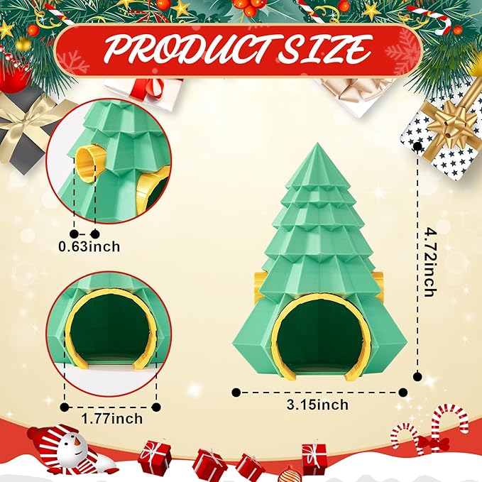 Christmas Fish Tank Decorations, Aquarium Christmas Tree Decor for Hiding, Fish Tank Hideout Ornaments, Aquarium Accessories Cave Decor for Shrimp Betta