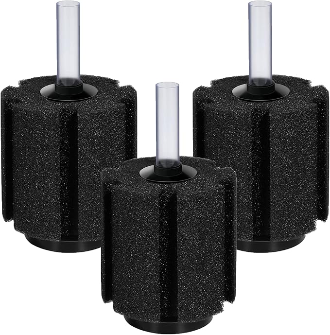 AQUANEAT Aquarium Bio Sponge Filter Breeding Fry Betta Shrimp Nano Fish Tank, 3pcs (Large up to 60Gal)