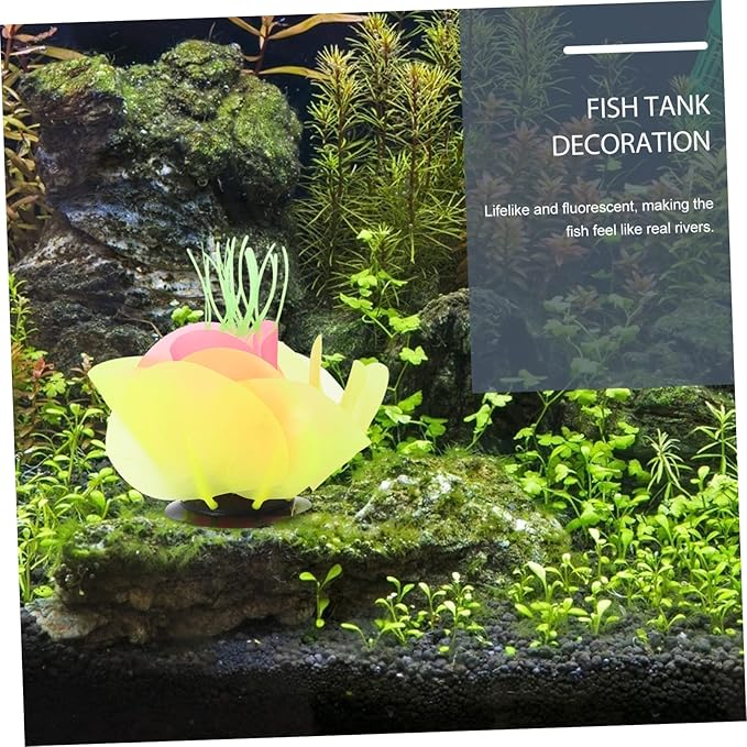 BESPORTBLE Colorful Water Lily Aquarium Decor Vivid Aquatic Plant for Fish Tank Landscaping Safe for for Decoration