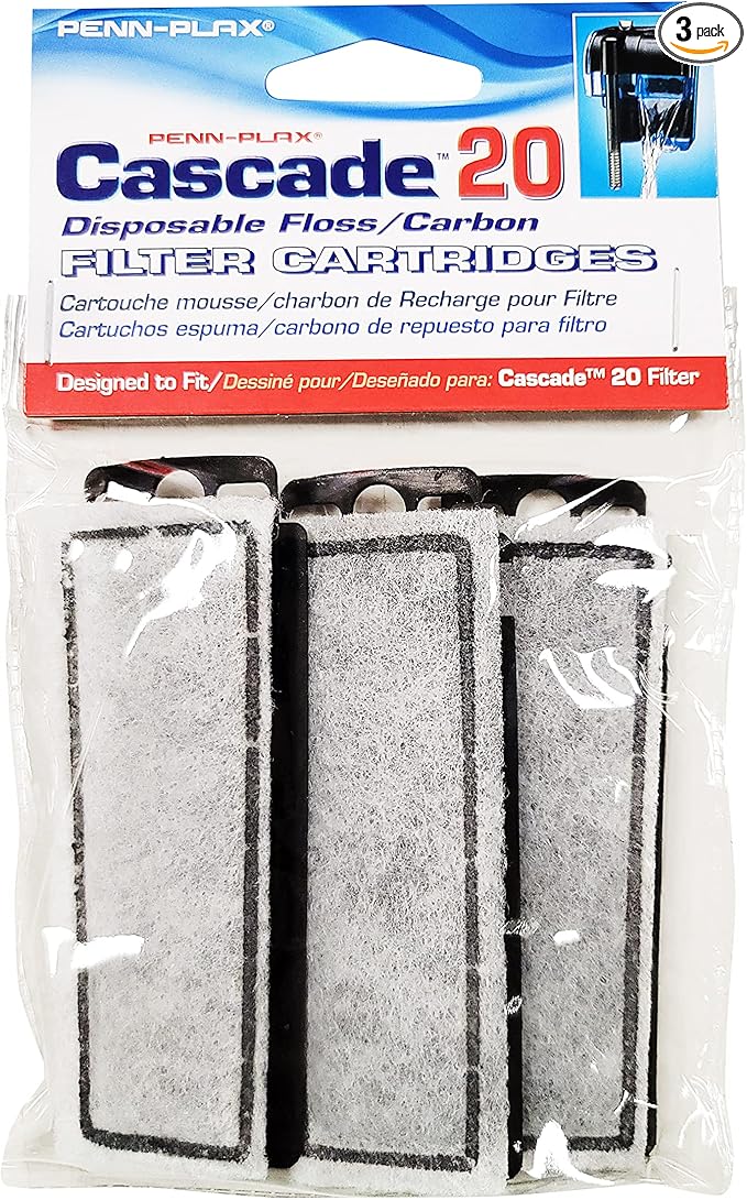 Penn-Plax CPF6C3 Cascade Hang-on Power Filter Replacement Media- Pack of 1 (3 count)
