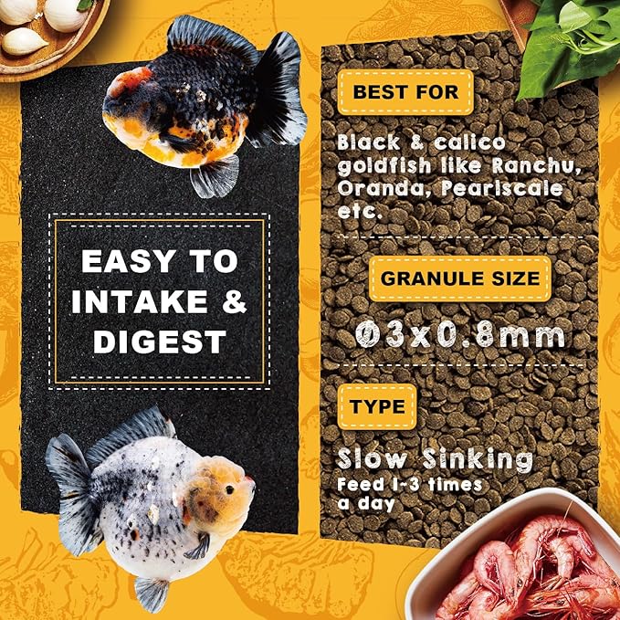 Ultra Fresh Apex Goldfish Growth Crisps, Premium All Natural Ingredients Goldfish Fish Food, Slow Sinking, 15 oz
