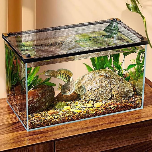 Magnetic Aquarium Cover Lid, DIY Fish Tank Lid Anti-Jumping Net Cover Mesh Terrarium Lid Aquarium Hood, Adjustable Size ＆ Washable(180x50cm)