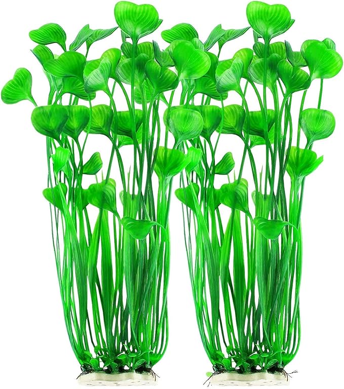 MyLifeUNIT Fish Tank Plants, 12 Pcs Artificial Aquarium Plants for Decorations Bundle
