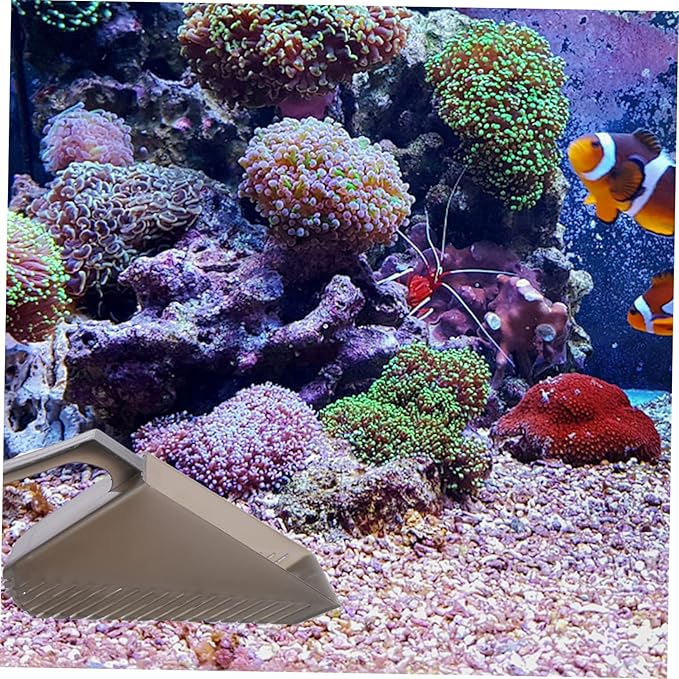 Levemolo Plastic Sand Shovel for Fish Tanks Multi-Function Substrate Cleaning Tool for Home Aquariums and Comfortable Design for Easy Corner Access for Tank Maintenance