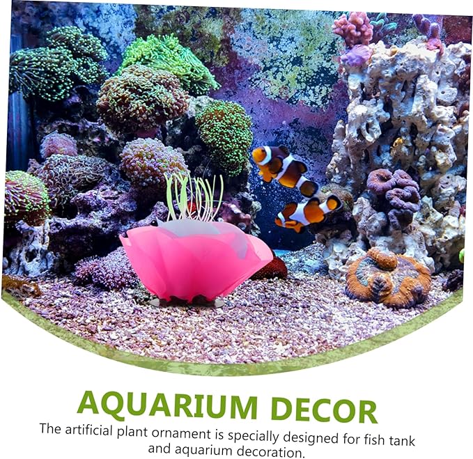 BESPORTBLE Colorful Water Lily Aquarium Decoration Lifelike Floating Plant for Fish Tank Easy to Care for Compact Vibrant Adornment for Aquatic Environments for Fish