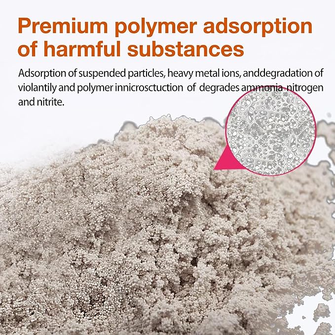 Aquarium Filter Media Resin 300ml 2-Pack with Free Mesh Bag, Filter Cotton for Fish Tank Filters, Removes Driftwood Tannins & Odor Eliminator, Filter Accessories for Freshwater & Saltwater Aquariums