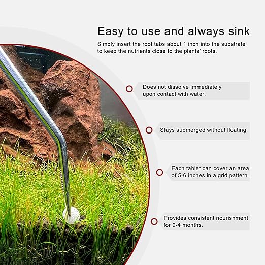 FZONE Root Tabs Freshwater Aquarium Plant Fertilizer 50-Count （1 Pack）