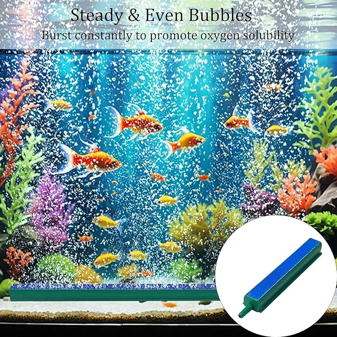 4PCS 4 Inch Aquarium Air Stone Bar, Fish Tank Bubble Diffuser Oxygen Release Bar for Air Pumps, Hydroponic Systems and Ponds