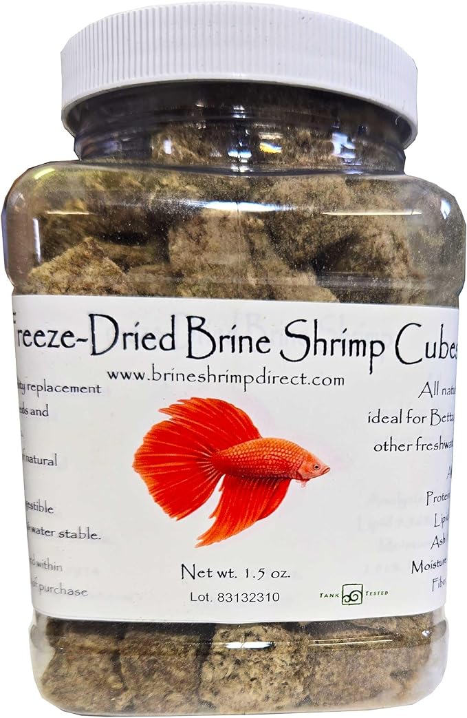 Freeze Dried Brine Shrimp Cubes, 1.5 oz