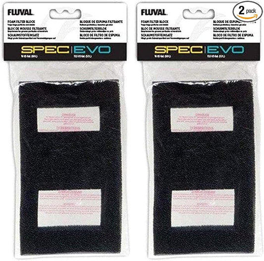 Fluval Spec/Evo Foam Filter Block, Replacement Aquarium Filter Media, 10532 (Pack of 2)