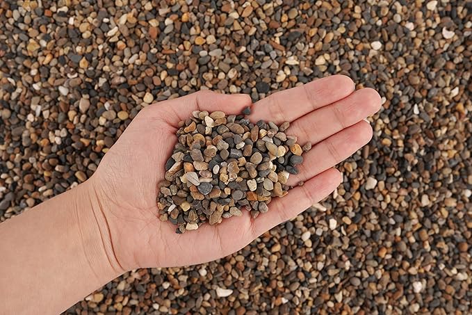 LANDEN Mekong Aquarium Brown-Black Sand 7lbs(2L), Aquarium Substrate Gravel, Pea Gravel for Landscaping, Granite Sand, Coarse Sand for Plants, Aquatic Substrate Sand 2-5mm