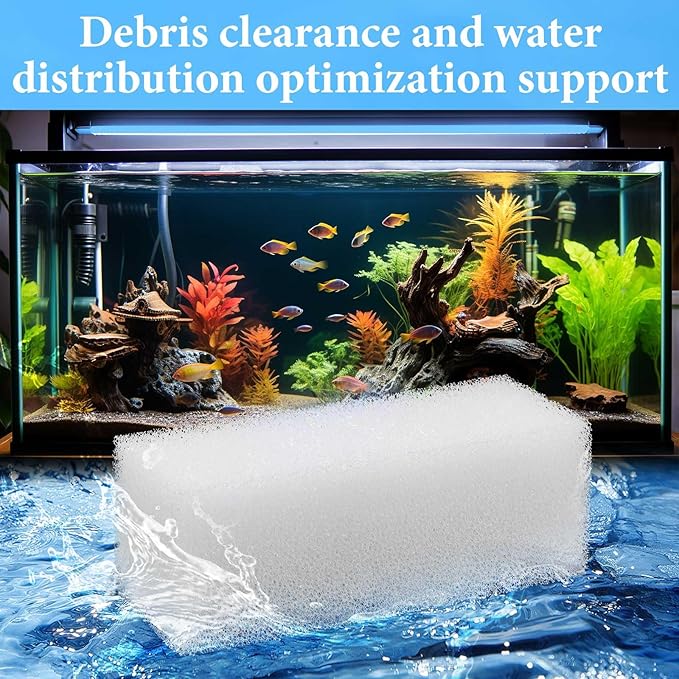 Threlaco 6 Pcs Replacement Foam Filters Compatible with Aqua-Clear 110/500 A623 Aquarium Filter Foam Insert Sponge Pads