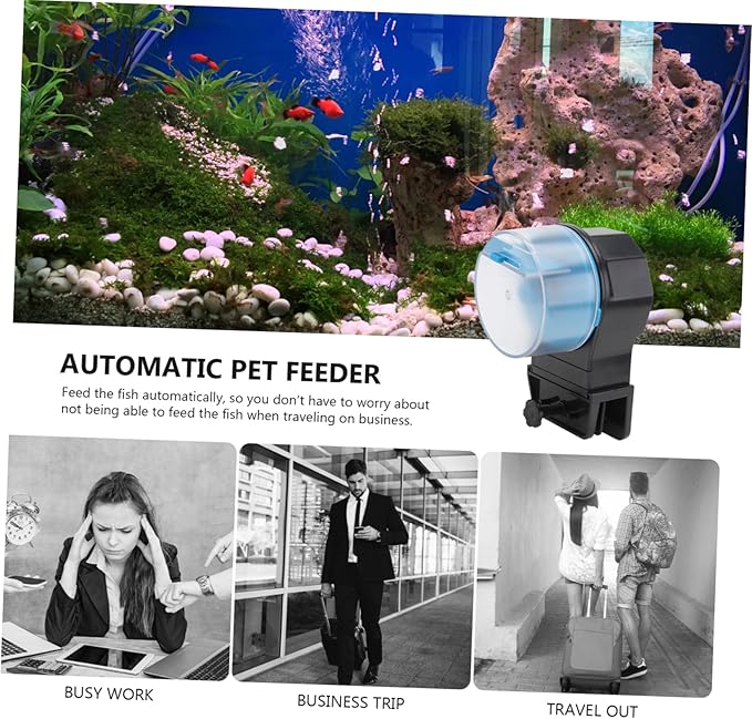 TOYANDONA 1set Automatic Fish Feeder Intelligent Turtle Feeding Device for Fish Tanks Dispenser Easy to Clean Feeding Accessories for Aquatic Pets